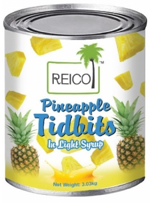 Reico Canned Pineapple Tidbits Light Syrup